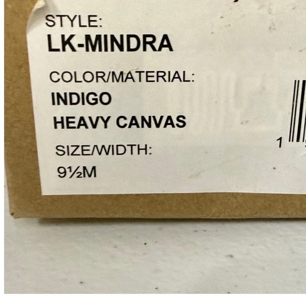 Lucky Brand Mindra Indigo Heavy Canvas Espadrille Wedge Sandals Womens 9.5M